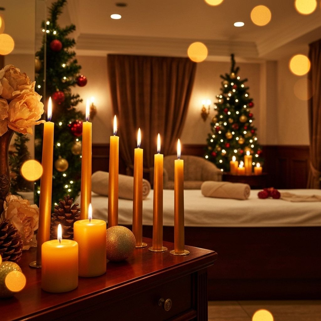 Luxury Christmas spa background